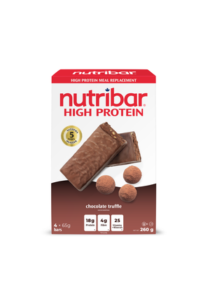 Nutribar High Protein Chocolate Truffle Original Meal Replacement Bar - 4 Pack