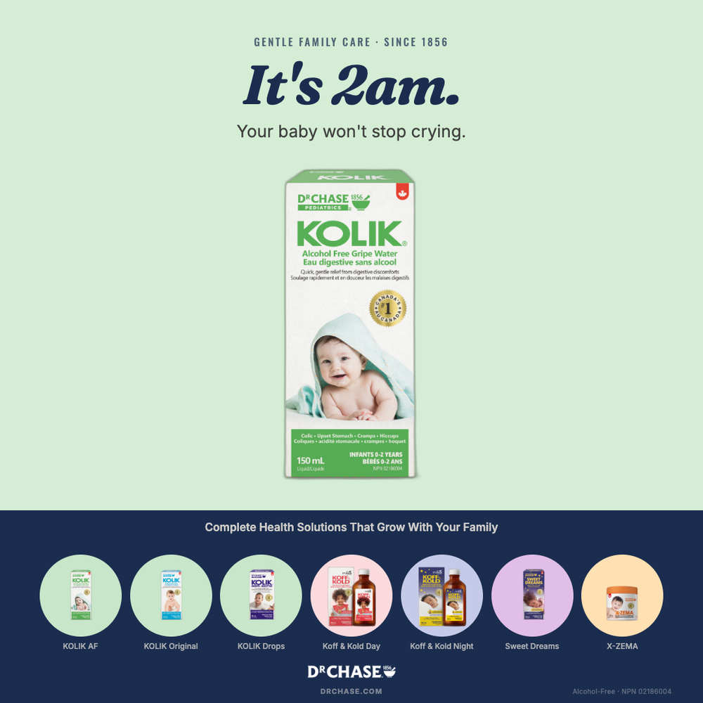 KOLIK baby product packaging on a light green background