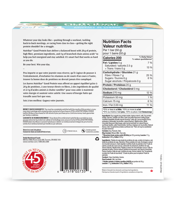 Nutribar Cookies & Cream - Good Protein High Energy Bar - 12 Pack
