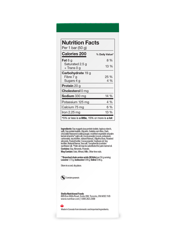 Nutribar Dark Chocolaty Sea Salt - Good Protein High Energy Bar - 4 Pack