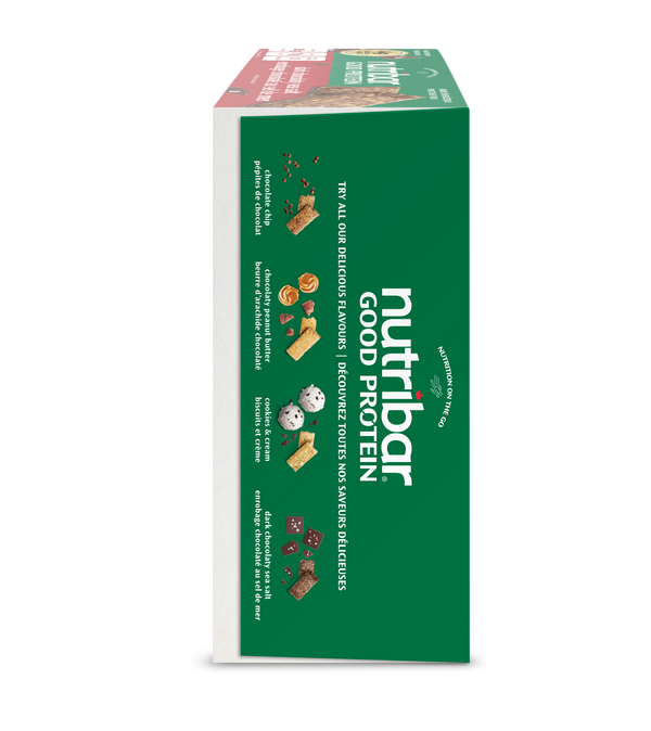 Nutribar Dark Chocolaty Sea Salt - Good Protein High Energy Bar - 12 Pack