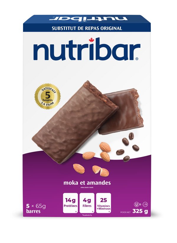 Nutribar Mocha Almond Original Meal Replacement Bar - 5 Pack