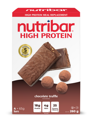 Nutribar High Protein Chocolate Truffle Original Meal Replacement Bar - 4 Pack