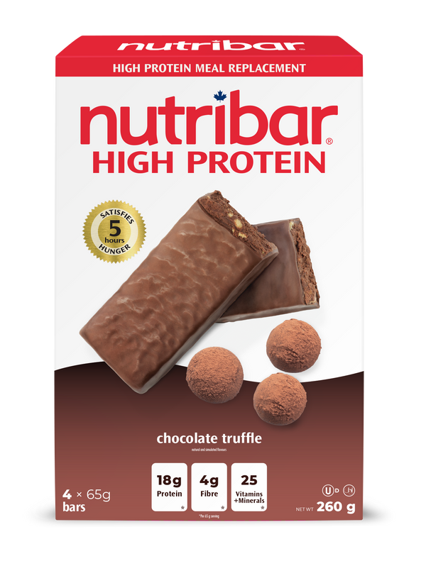 Nutribar High Protein Chocolate Truffle Original Meal Replacement Bar - 4 Pack
