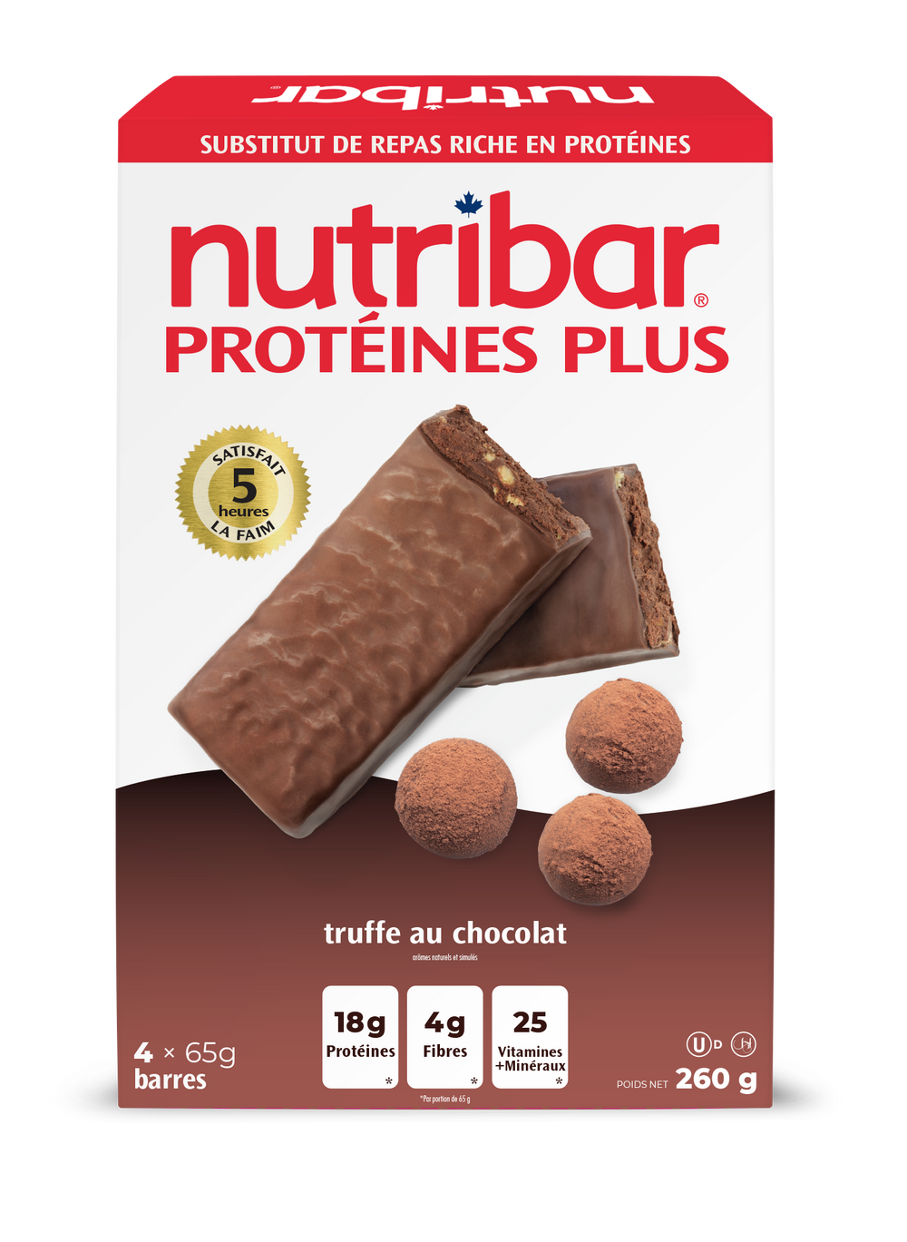 Nutribar High Protein Chocolate Truffle Original Meal Replacement Bar - 4 Pack