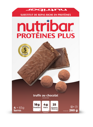 Nutribar High Protein Chocolate Truffle Original Meal Replacement Bar - 4 Pack