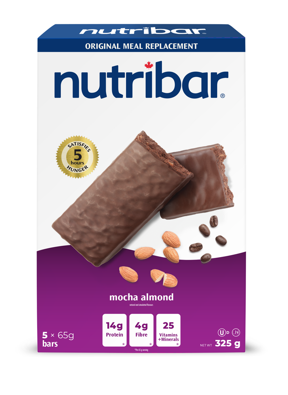 Nutribar Mocha Almond Original Meal Replacement Bar - 5 Pack