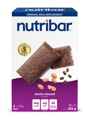Nutribar Mocha Almond Original Meal Replacement Bar - 5 Pack